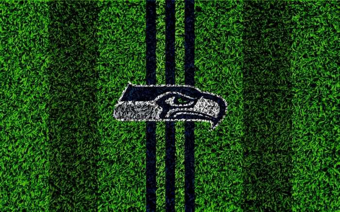 Seattle Seahawks NFL Logo on Grass Field