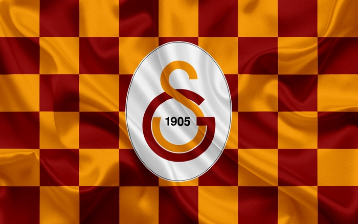 Galatasaray S.K. Logo on Red and Yellow Flag