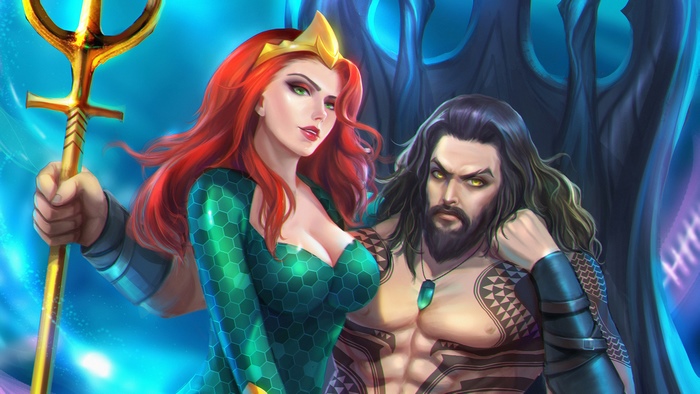 Aquaman and Mera Underwater Royalty Pose