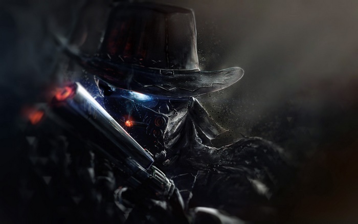 Cyberpunk Cowboy with Dual Pistols
