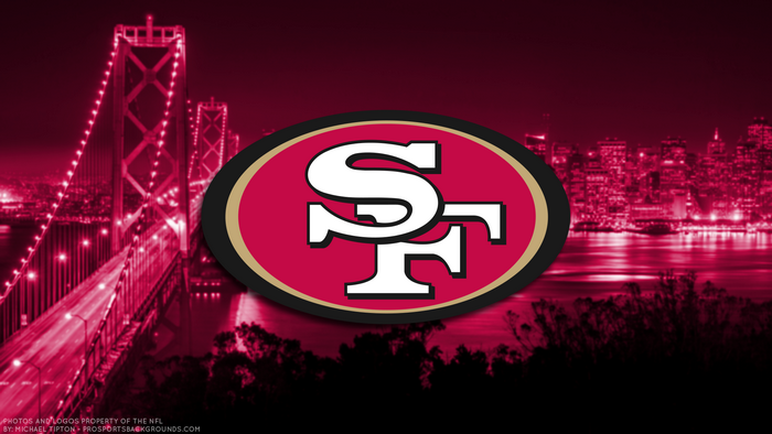 San Francisco 49ers Logo Over Cityscape