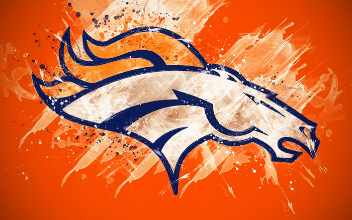 Denver Broncos NFL Logo Abstract Art