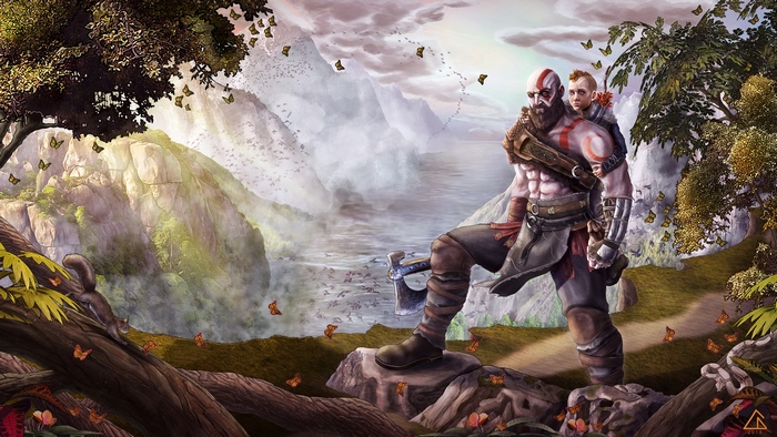 Kratos and Atreus from God of War (2018)