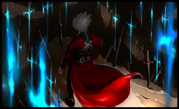 Archer EMIYA from Fate/Stay Night with swords