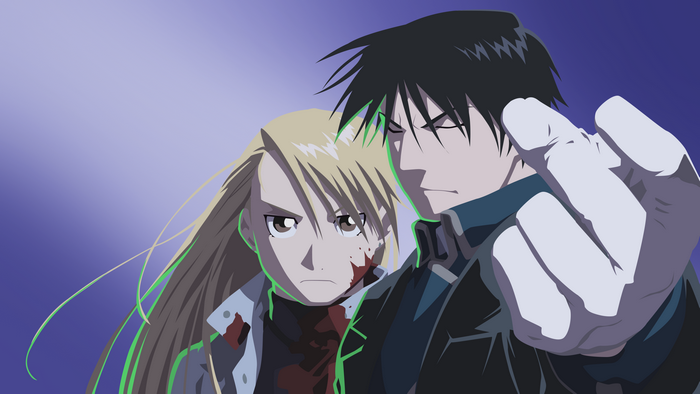 Roy Mustang and Riza Hawkeye from Fullmetal Alchemist