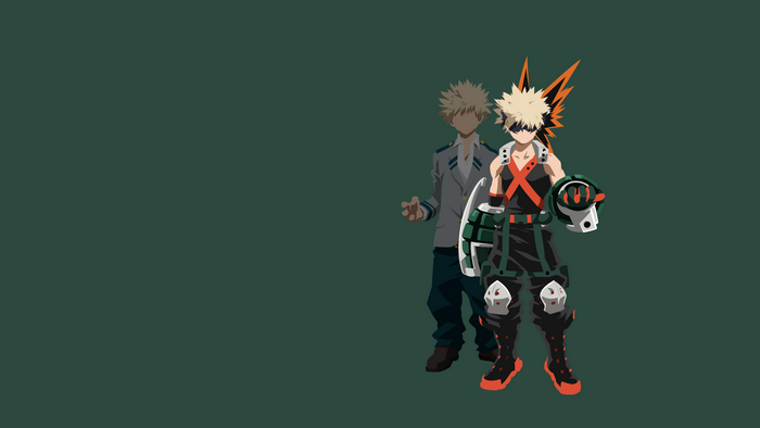 Katsuki Bakugou in Hero Costume with Shadow