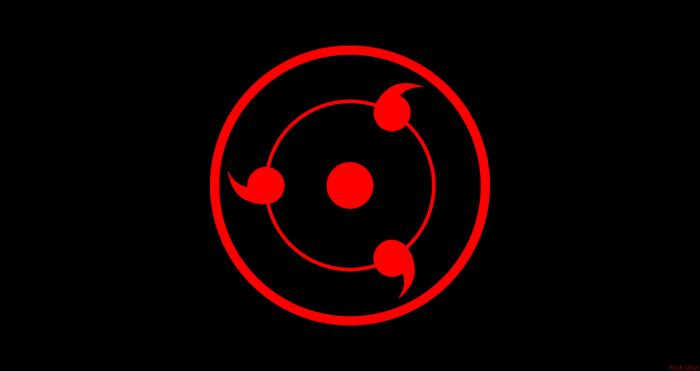 Minimalist Red Sharingan Symbol from Boruto