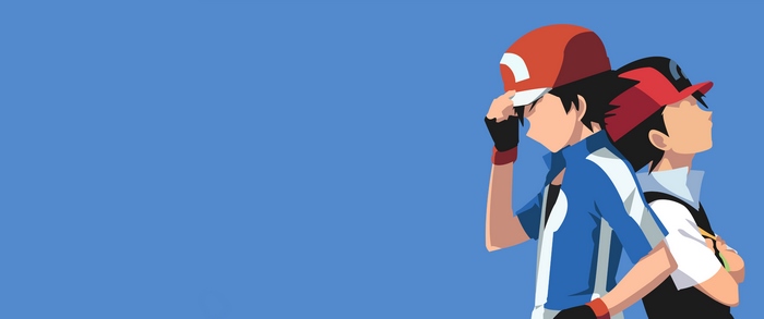Ash Ketchum and Red from Pokemon