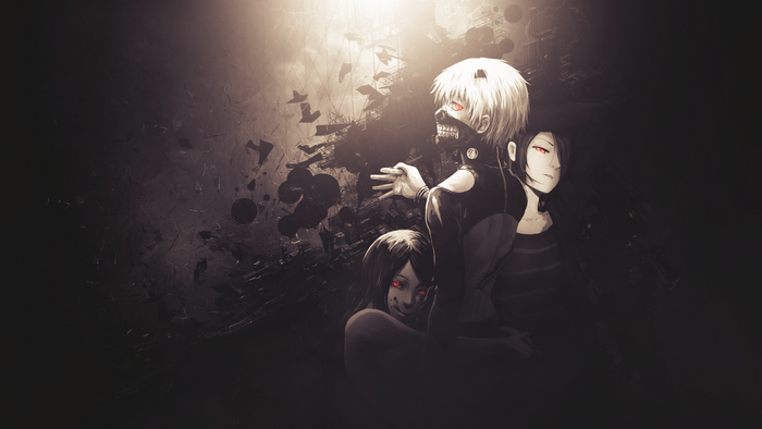 Ken Kaneki and Touka Kirishima Dark Anime Characters