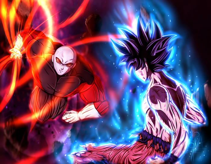 Goku and Jiren from Dragon Ball