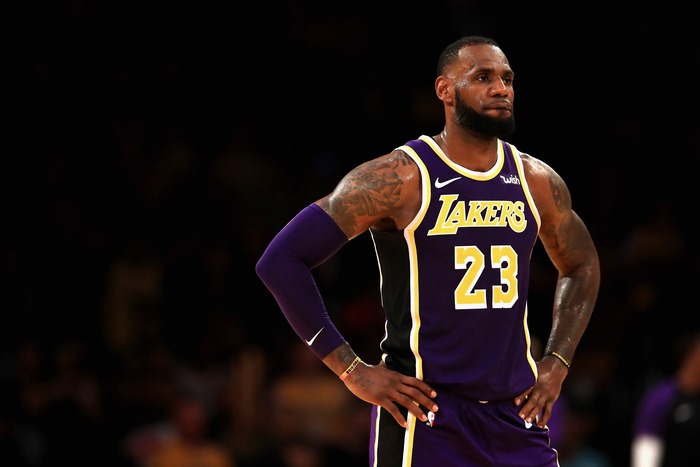 LeBron James of the Los Angeles Lakers