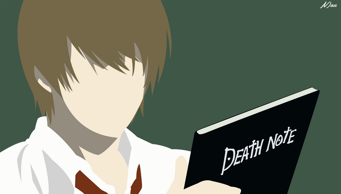 Light Yagami from Death Note holding a book