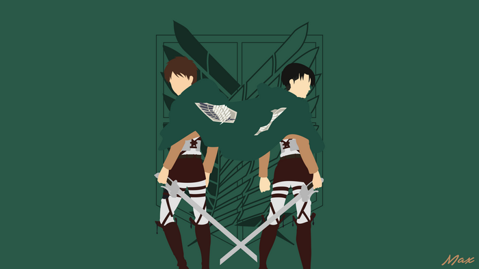 Eren Yeager and Levi Ackerman from Attack on Titan