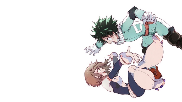 Izuku Midoriya and Ochaco Uraraka from My Hero Academia