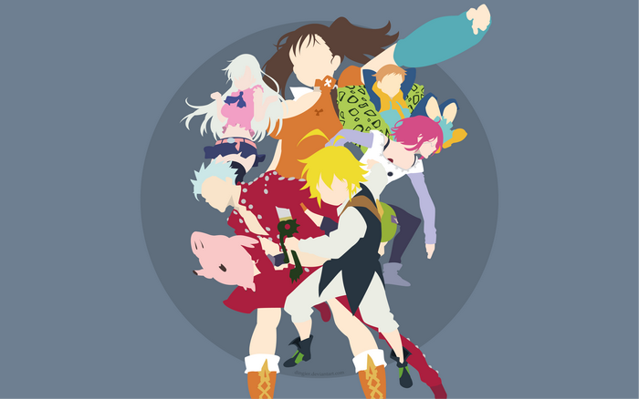 The Seven Deadly Sins Group Minimalist Art