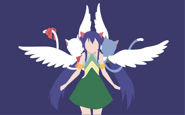 Wendy Marvell, Carla, and Happy from Fairy Tail