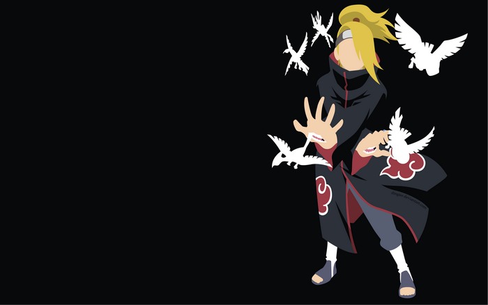 Deidara from Naruto with clay birds