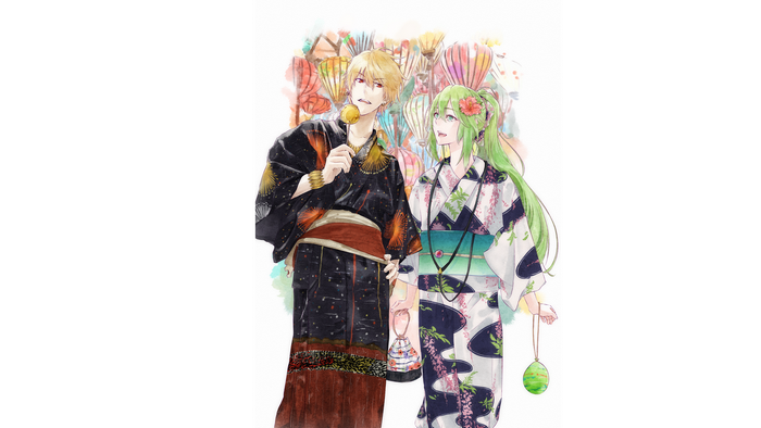 Gilgamesh and Enkidu from Fate/Grand Order in Yukatas