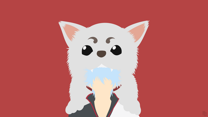 Gintoki Sakata and Sadaharu from Gintama