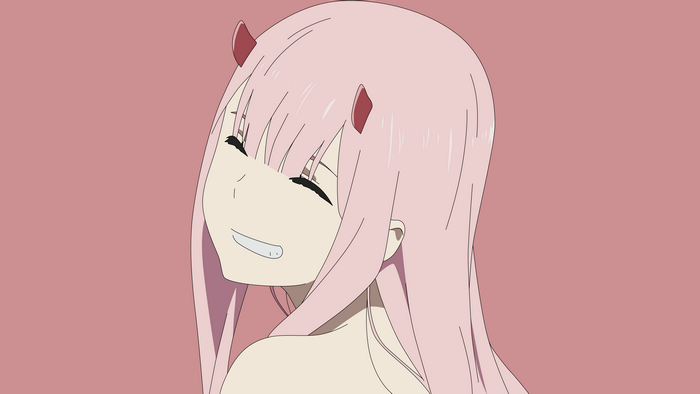Smiling Zero Two Darling in the FranXX 4K