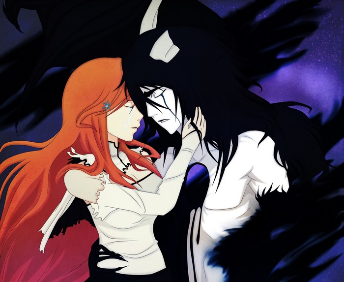 Orihime Inoue and Ulquiorra Cifer from Bleach