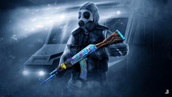 Counter-Strike Soldier with Custom AK-47 Skin