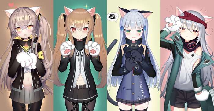 Girls Frontline Anime Girls with Cat Ears