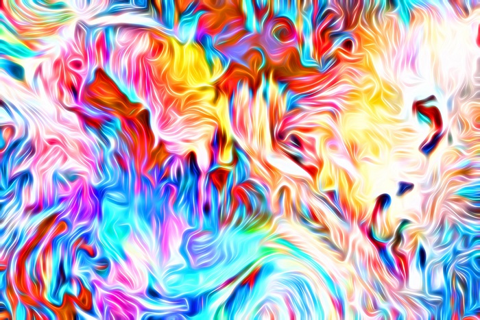 Abstract colorful digital art with swirling patterns