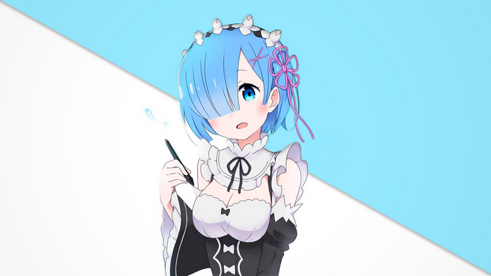 Rem from Re:Zero in Maid Outfit