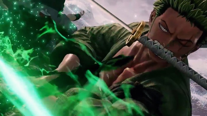 Roronoa Zoro in Intense Sword Fight