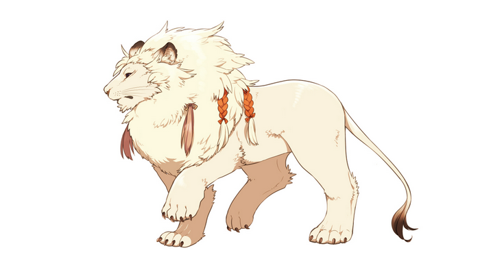 Anime Lion with Braids