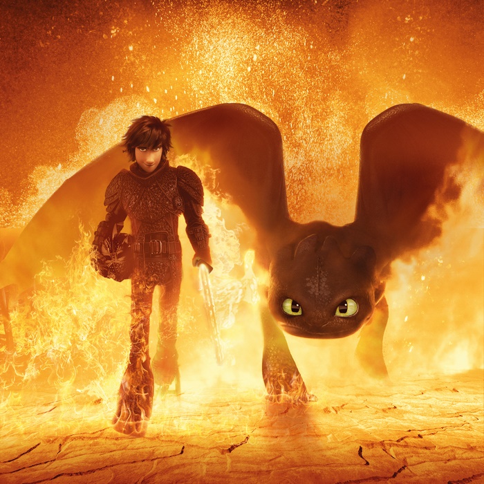 Hiccup and Toothless in Fiery Battle - How to Train Your Dragon