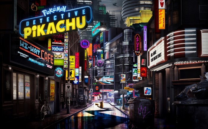Pokémon Detective Pikachu street scene