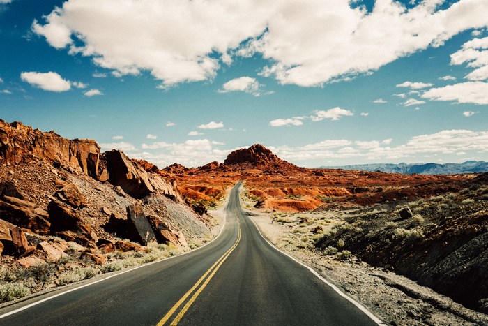 Road through Valley of Fire, Nevada