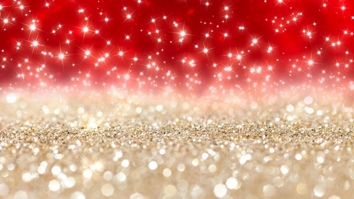 Red and Gold Glittering Stars Background
