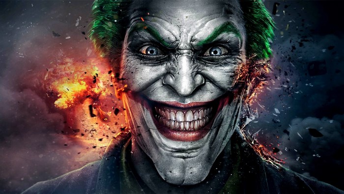 The Joker from Batman exploding