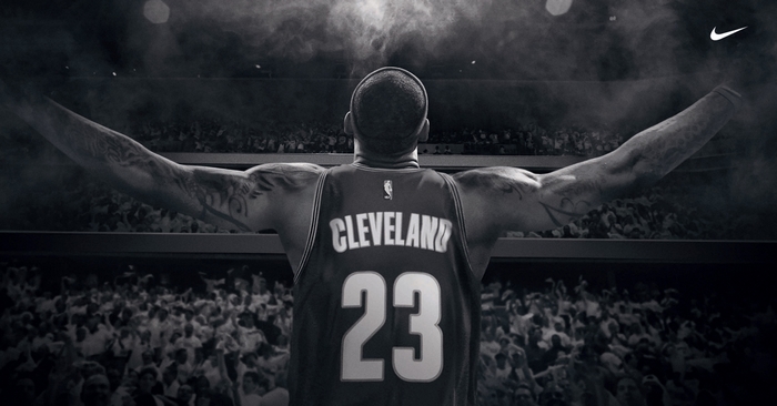 LeBron James in Cleveland Cavaliers jersey