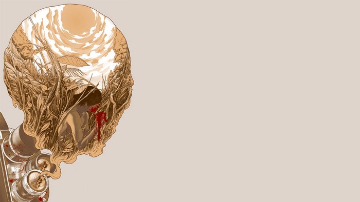 Cannibal Holocaust illustration with injured person