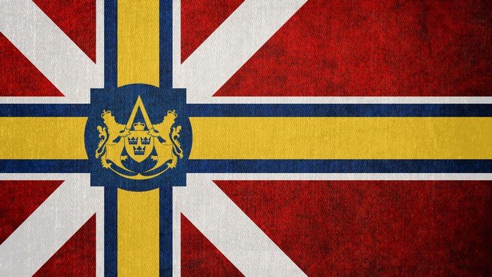 Scandinavian Commonwealth flag with coat of arms