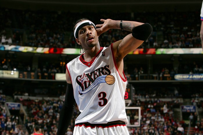 Allen Iverson of the Philadelphia 76ers