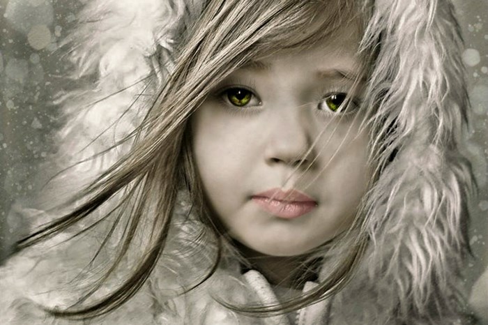Young girl in a fur-lined hood