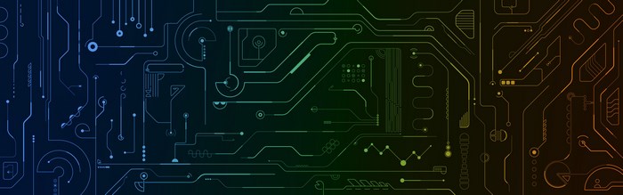 Abstract digital circuit board pattern