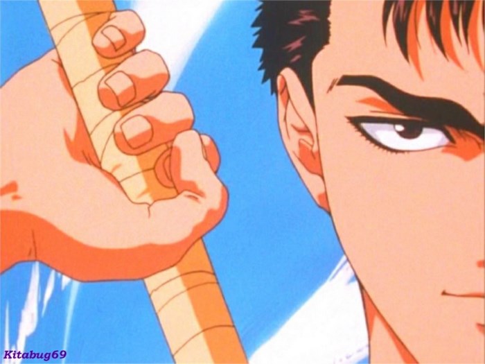 Guts from Berserk holding a sword