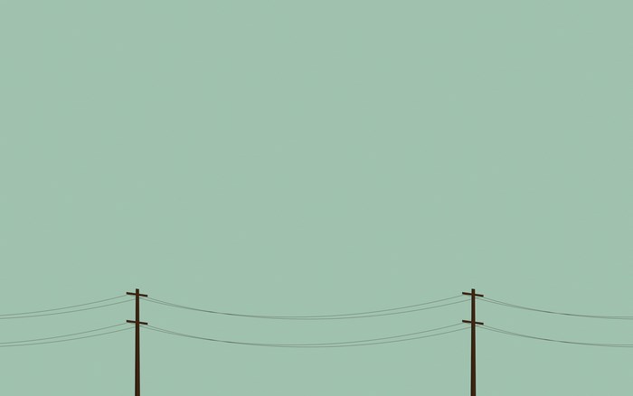 Minimalist telephone poles and wires