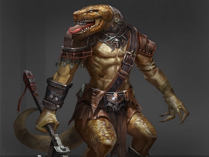 Lizard warrior with axe