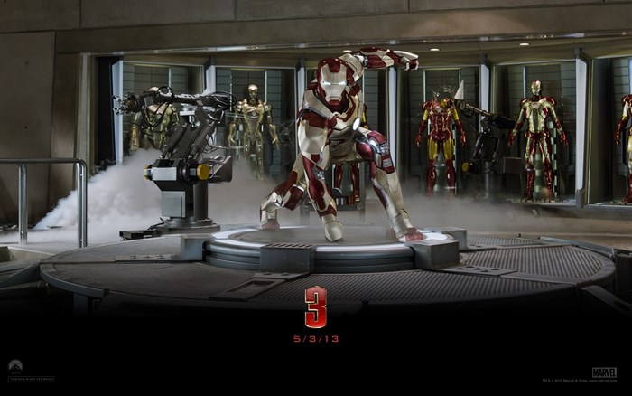 Iron Man 3 Suits in Stark's Workshop