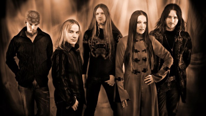Nightwish band members posing