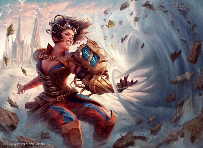 Woman using magic from Magic the Gathering