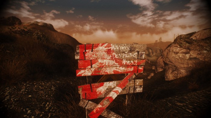 Fallout New Vegas Deathclaws Ahead Sign