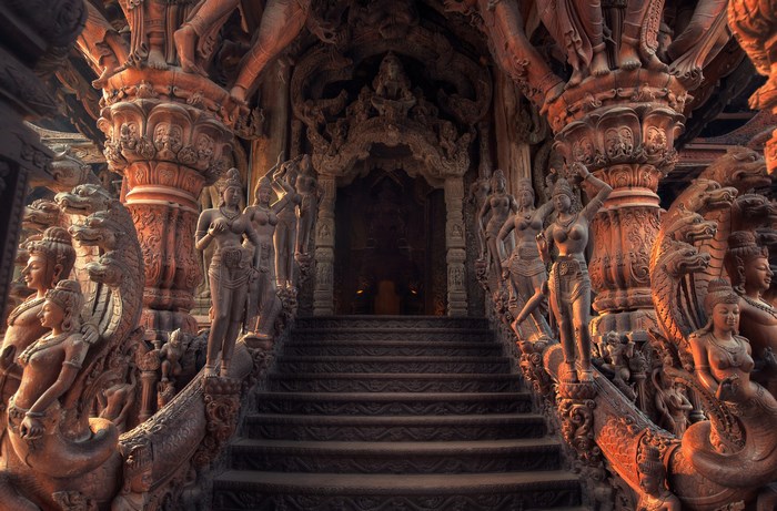Sanctuary of Truth ornate entrance with stairs